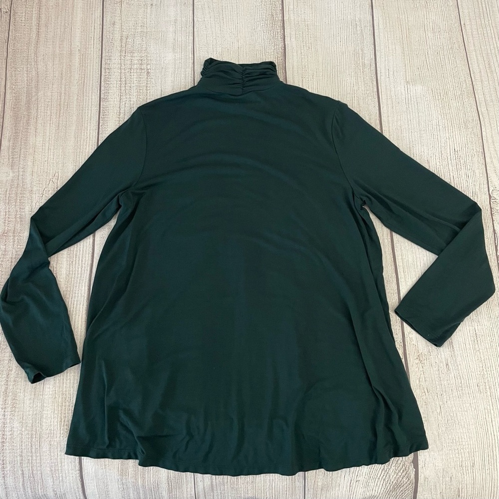 STYLE & Co. Women’s Mock Neck Turtleneck Long Sleeve Top Shirt Green Size PM - Picture 10 of 10